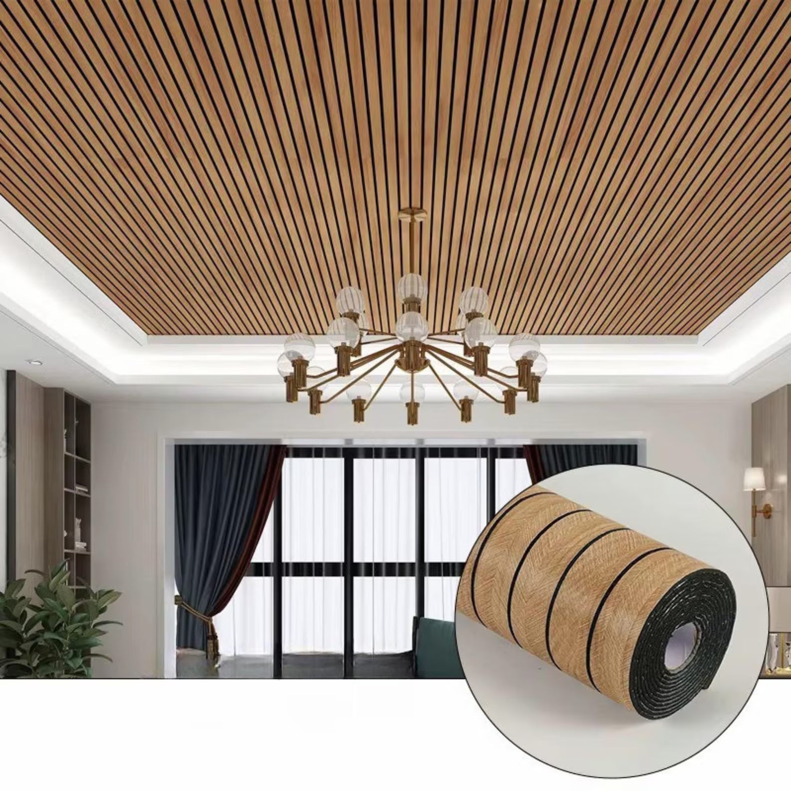 DOMMO™ Wood Slat Wallpaper