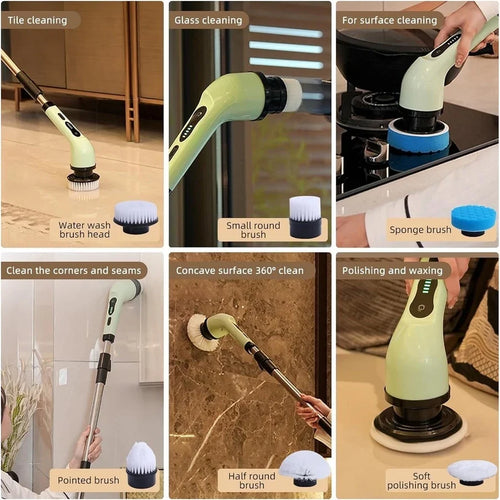 DOMMO™ Electric Spin Scrubber — 7 FREE Cleaning Heads + Free Shipping