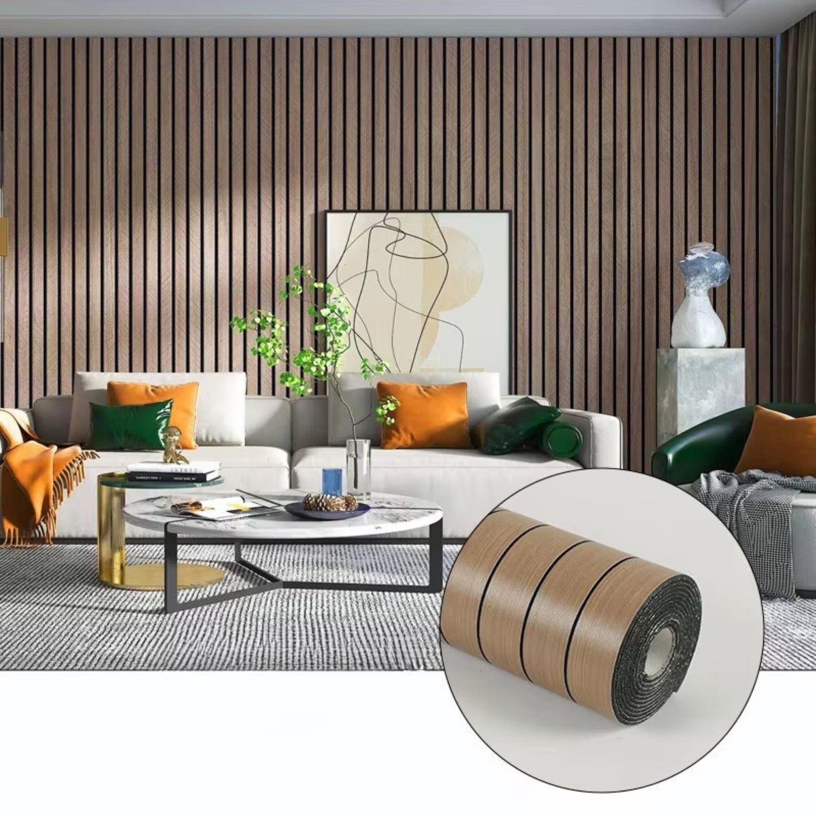 DOMMO™ Wood Slat Wallpaper