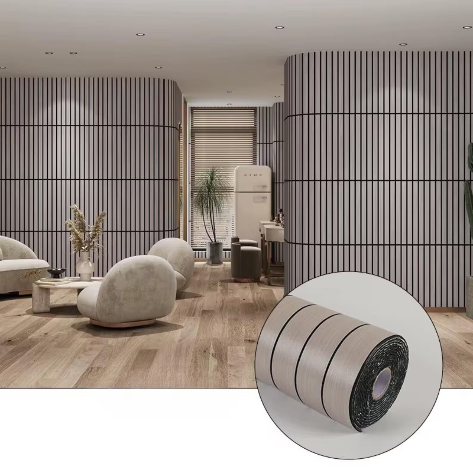 DOMMO™ Wood Slat Wallpaper