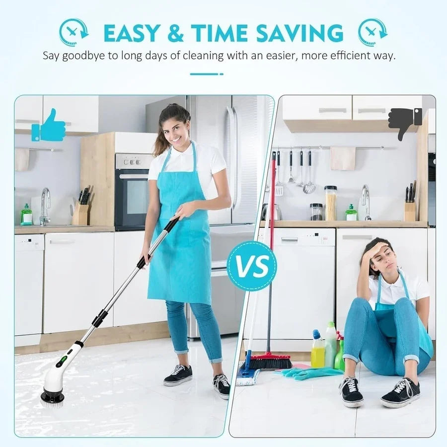 DOMMO™ Electric Spin Scrubber — 7 FREE Cleaning Heads + Free Shipping