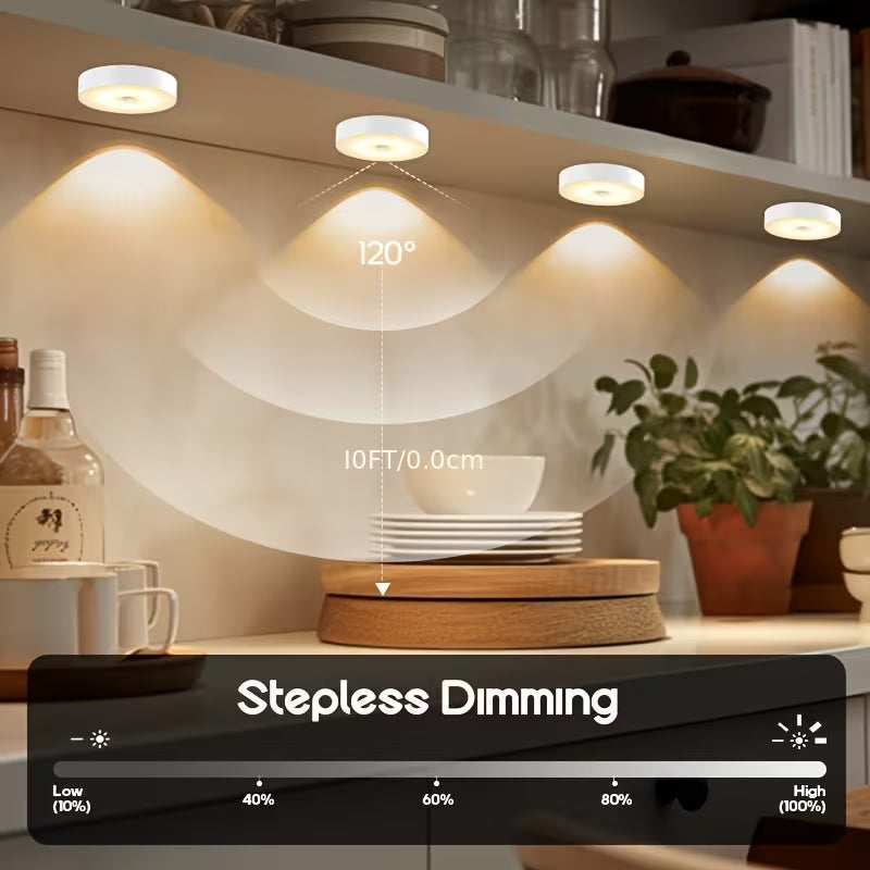 DOMMO™ MotionGlow — 3-Pack Rechargeable Motion Sensor Lights