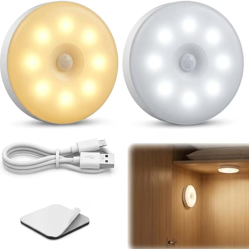 DOMMO™ MotionGlow — 3-Pack Rechargeable Motion Sensor Lights