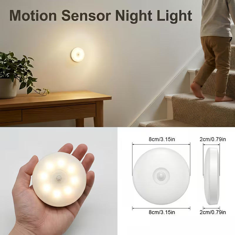 DOMMO™ MotionGlow — 3-Pack Rechargeable Motion Sensor Lights
